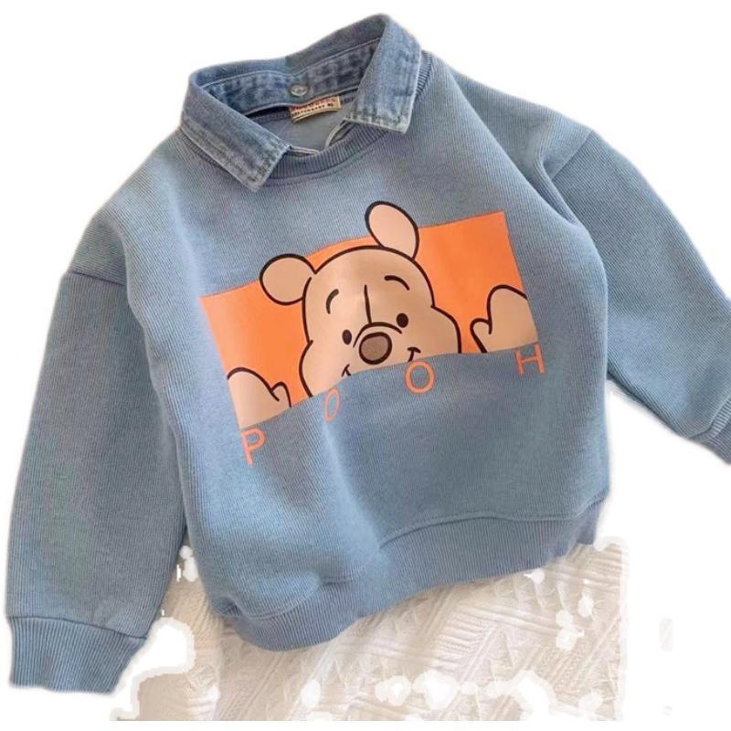 Áo Sweater Vải Nhung Dày Thời Trang Thu Đông Cho Bé Trai 2021