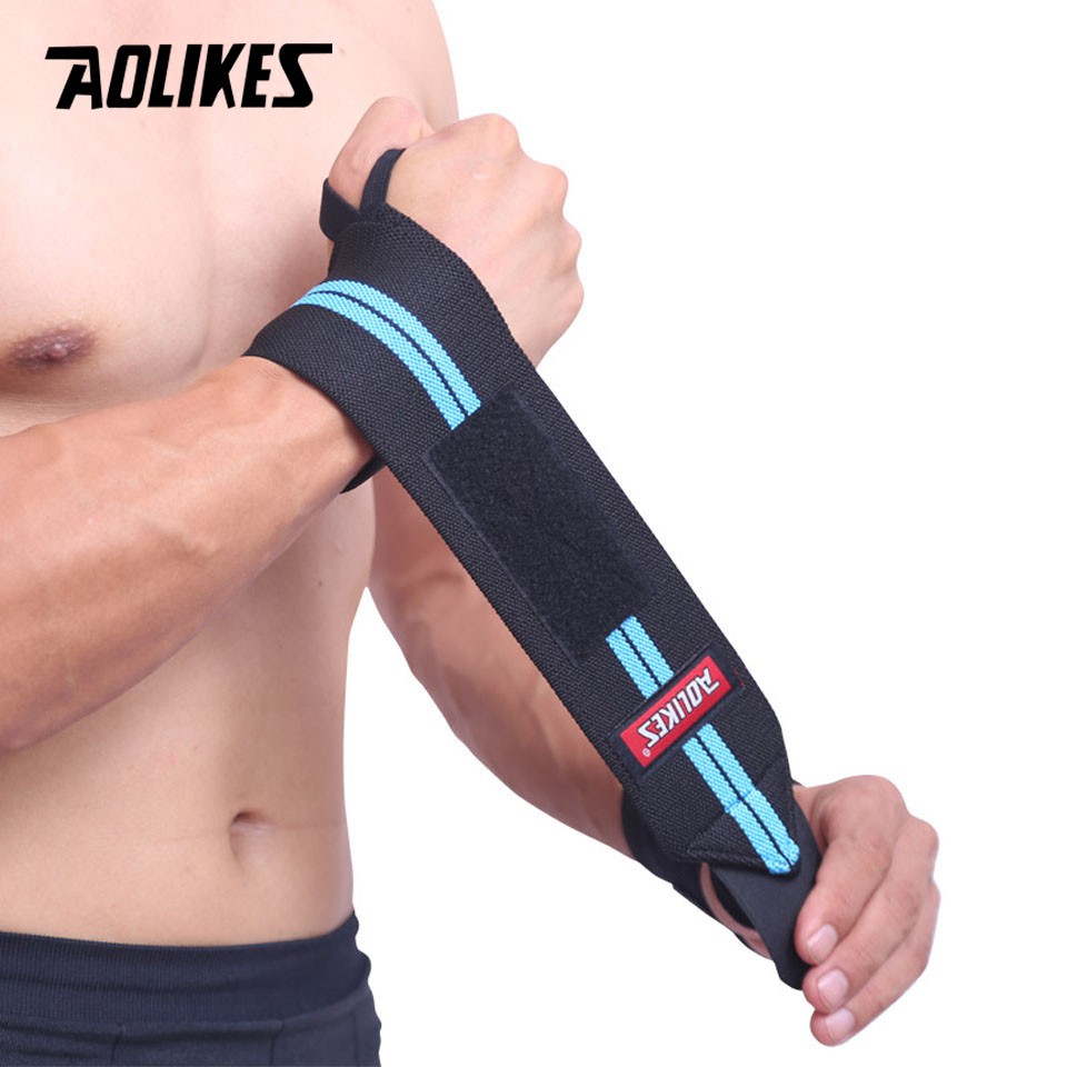 Quấn bảo vệ cổ tay tập gym AOLIKES A-1538 hỗ trợ khi nâng trọng lượng cao Sport wrist protector