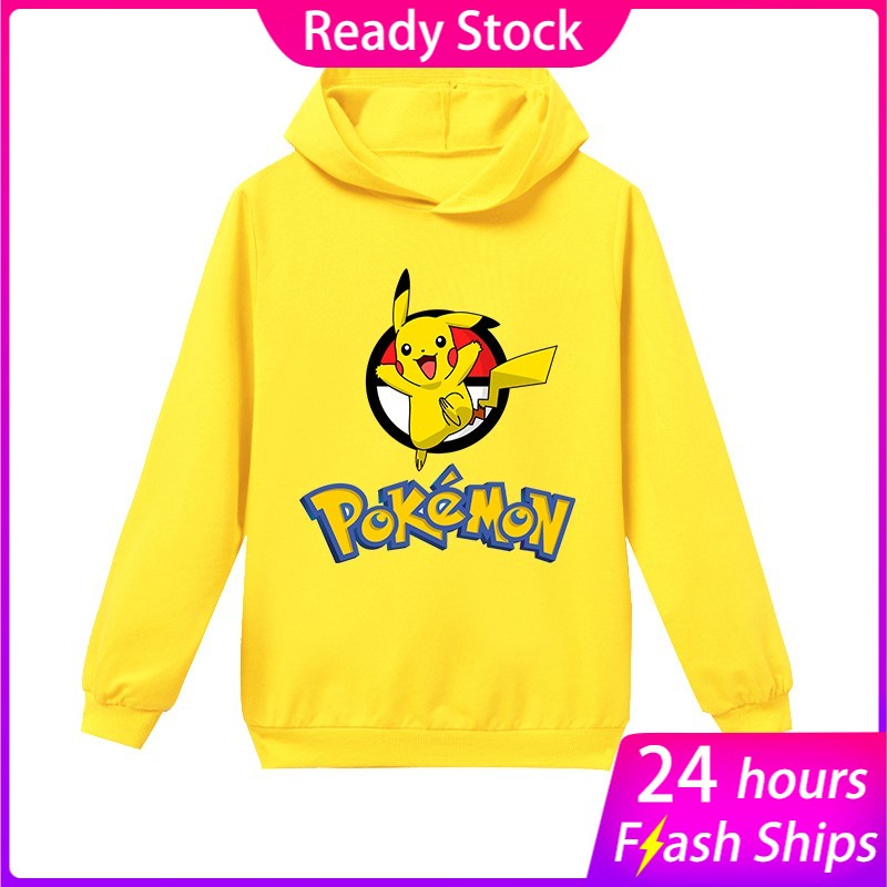 Sản phẩm cao cấp có mũ trùm đầu bằng cotton in hình hoạt hình Pokemon Pikachu sành điệu 2020 cho nam tập gym thể hình