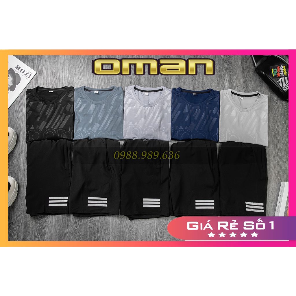 Bộ thể thao nam thun lạnh, bộ đồ nam thể thao tập gym thun lạnh co giãn 4 chiều BO02 - OMAN