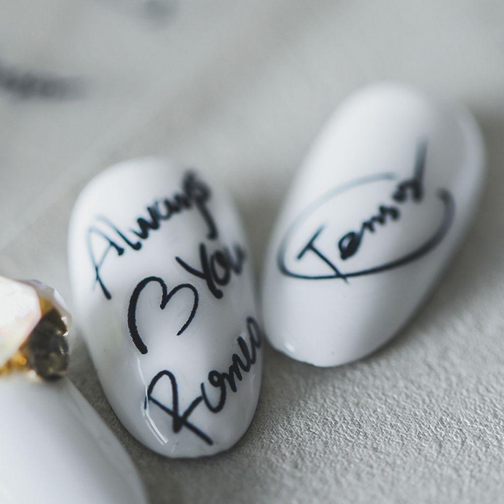 Miếng Dán Trang Trí Móng Tay Họa Tiết Chữ Và Mặt Trăng 5D DIY