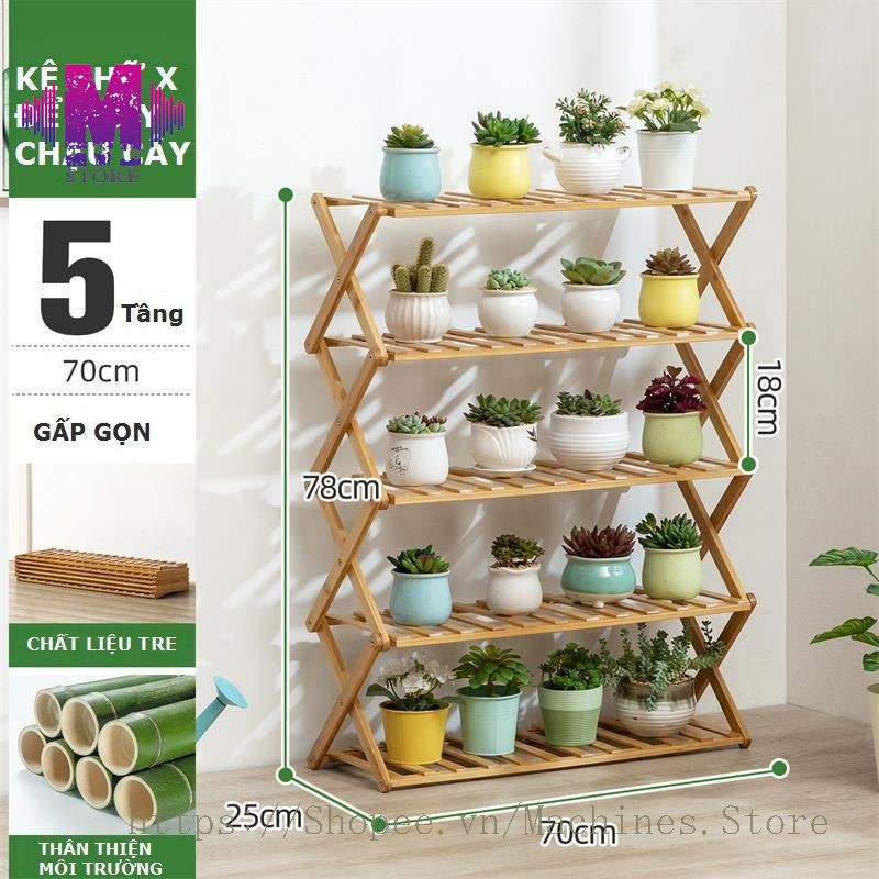 Giá Gỗ Chữ X Để Giày Dép, Chậu Cây Cảnh
