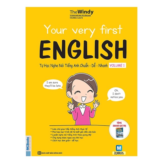 Sách - Combo Your Very First English - Tự Học Nghe Nói Tiếng Anh Chuẩn – Dễ – Nhanh Volume 1 + 2