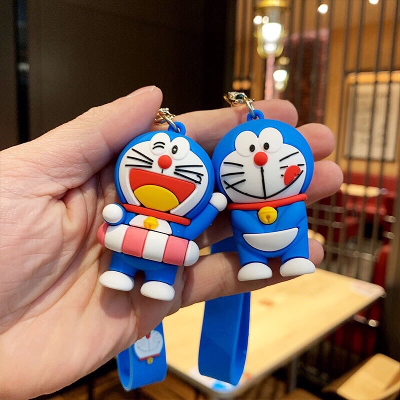 Móc khoá Đô rê mon đeo nịch ( không kèm dây)