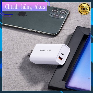 Củ Sạc Nhanh iPhone/iPad/Android 20W Đa Năng 2 Cổng - PD30 Chính Hãng Akus