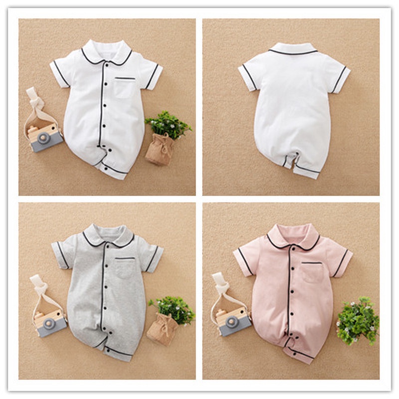 Bộ Đồ Ngủ Áo Liền Quần Bằng Cotton Tay Ngắn Phong Cách Thời Trang Hàn Quốc Dành Cho Bé Trai Và Bé Gái