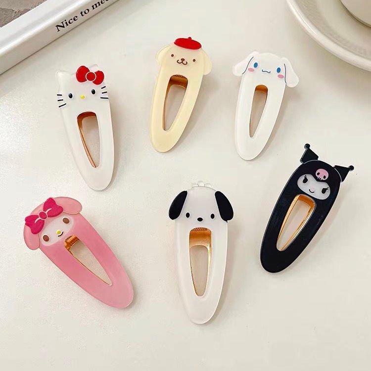 Kẹp Tóc Hình Hoạt Hình Bằng Hợp Kim Xinh Xắn Cho Bé Gái