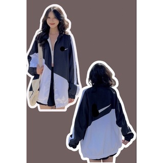 Áo khoác nữ gió 2 lớp form rộng unisex