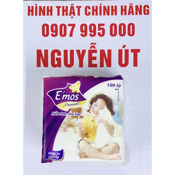 khăn giấy vuông Emos 100 tờ