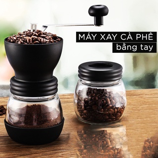 MÁY XAY hạt cà phê bằng tay và bình đựng hạt