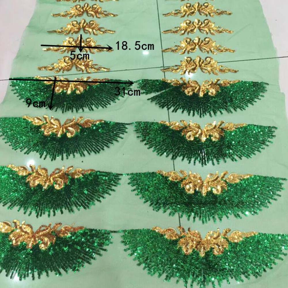 1 Bộ Miếng Vá Quần Áo Hình Đám Cưới Màu Vàng Đỏ Xanh Dương Đính Kim Sa