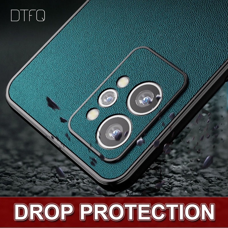 Ốp Điện Thoại Da Pu Viền Silicon Dẻo Kiểu Cổ Điển Sang Trọng Chống Sốc Cho Realme GT Neo 3T 2 Neo3T Neo2 GT2 GT 2