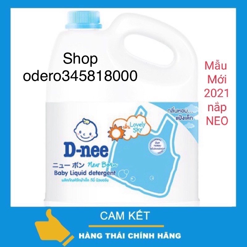 Nước giặt D-nee 3000ml Màu xanh chính hãng thái lan mẫu mới nắp NEO Hàng