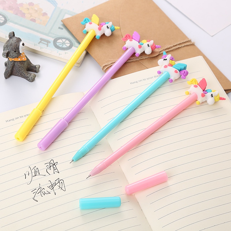 Bút nước hình ngựa 1 sừng có cánh nhiều màu - Thỏ Hồng