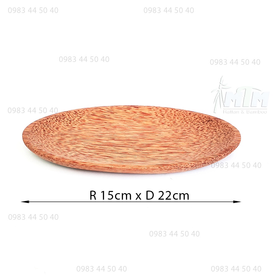 Đĩa dừa oval l Đĩa gỗ dừa đựng bánh mứt kẹo,trái cây, trang trí bàn ăn