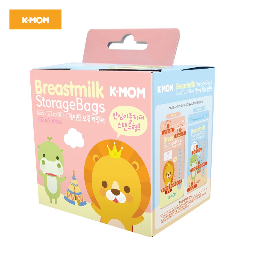 Túi trữ sữa Kmom 200ml 20-50-100 túi