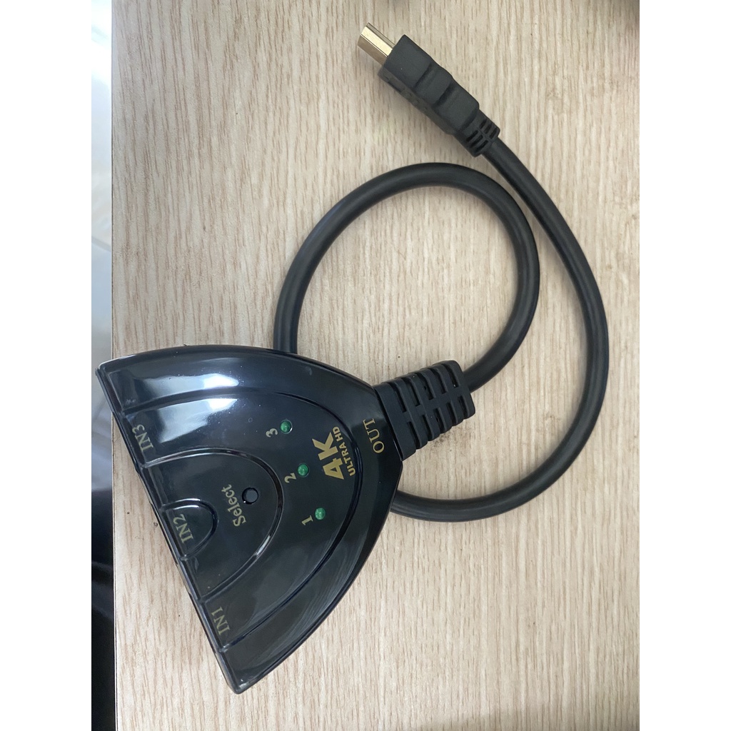 Bộ Chuyển Đổi Hdmi 3 Cổng 3 Đầu Vào 1 Đầu Ra Chất Lượng Cao(tặng kèm móc khoá)