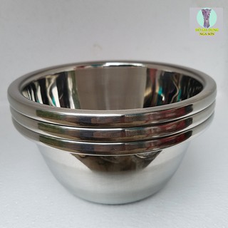 Bát - Thau Inox Hoàng Gia loại dày đẹp cỡ 18cm, 20 cm, 22 cm và 24 cm