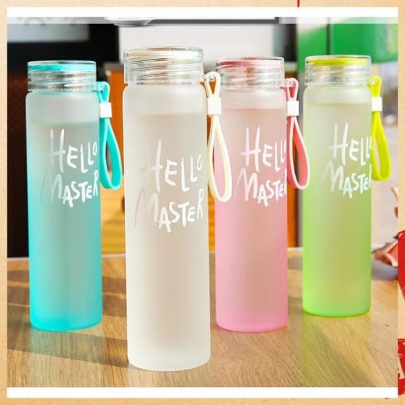 Bình Đựng Nước Hello Master 480ml Chất Liệu Thủy Tinh