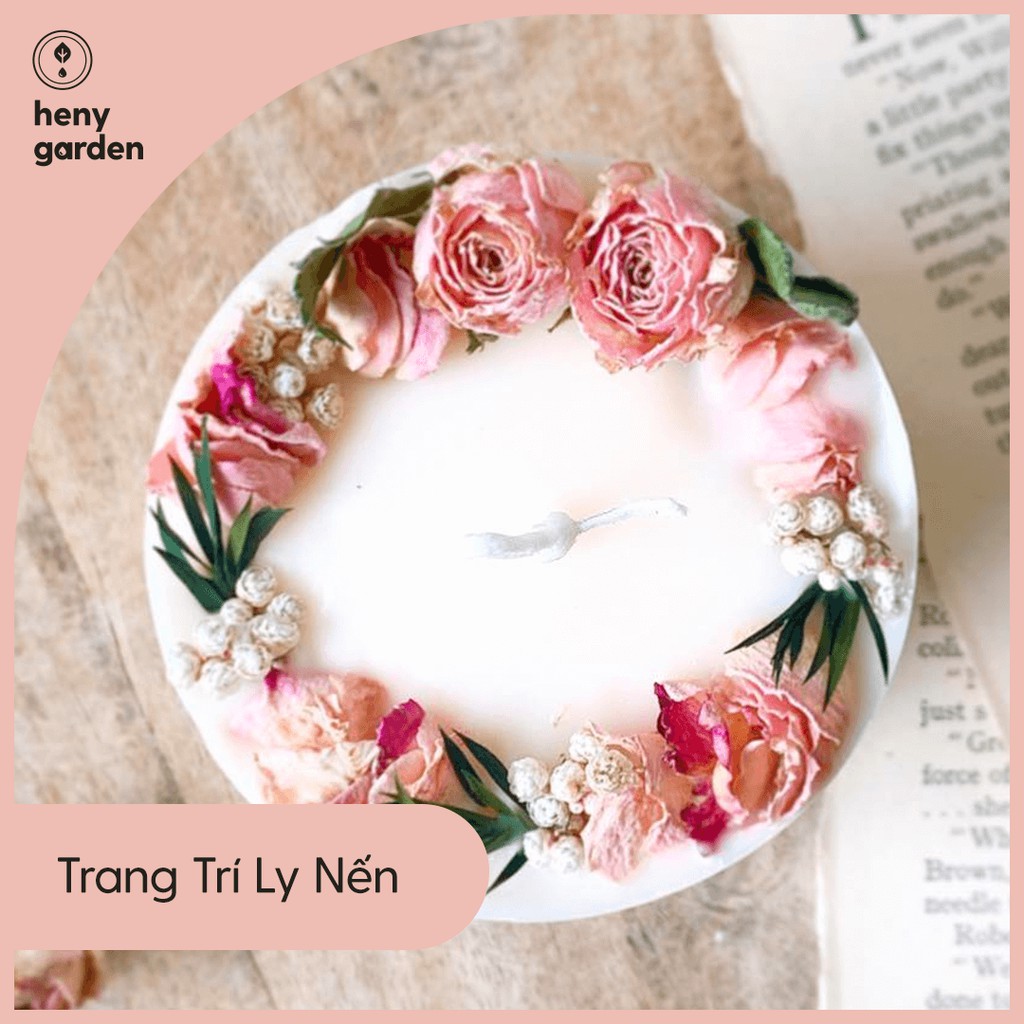 Hoa Trang Trí Nến Thơm (Kèm Video) | Kho Nguyên Liệu Làm Nến Thơm Cao Cấp | Tặng Tinh Dầu Mẫu Thử | Heny Garden