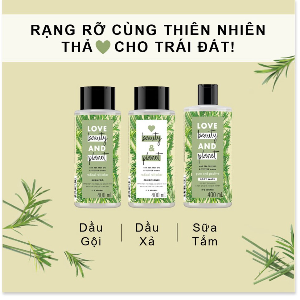 [Mã chiết khấu giảm giá sỉ mỹ phẩm chính hãng] Dầu xả Thiên nhiên Love Beauty And Planet 400ml/chai