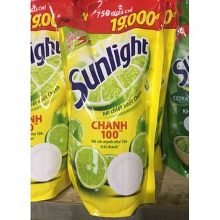 Nước rửa chén Sunlight Chanh 100 túi 750g