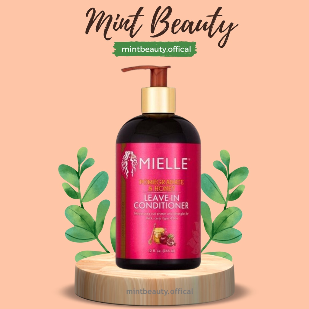 Xả khô Mielle Organics Pomegranate Honey Leave-In Conditioner 355ml cho tóc xoăn tự nhiên