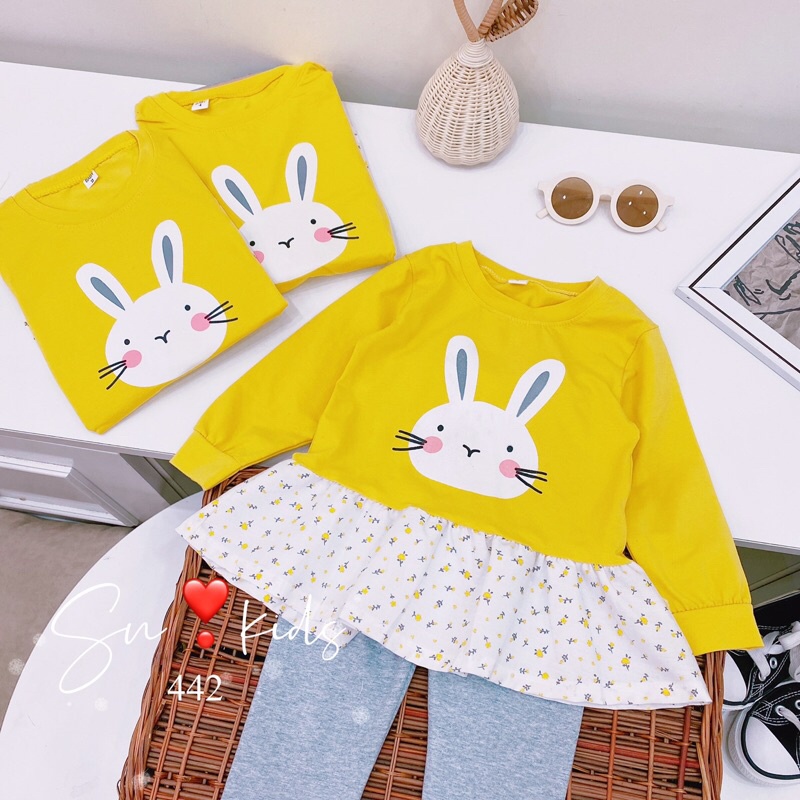 Bộ 3 màu cotton dáng pelum bé gái