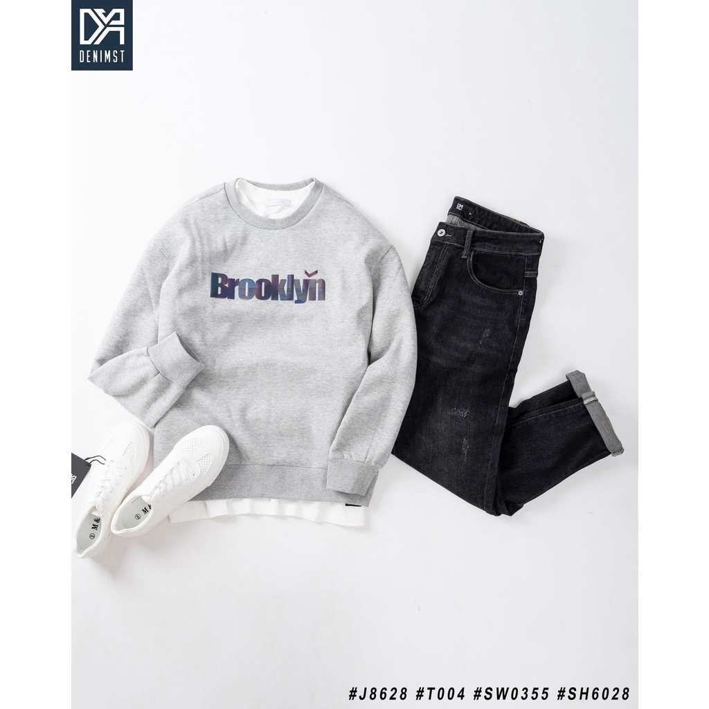Áo Nỉ Nam Brooklyn DENIMST 0355 Chất Liệu Nỉ Bông, Dáng Suông
