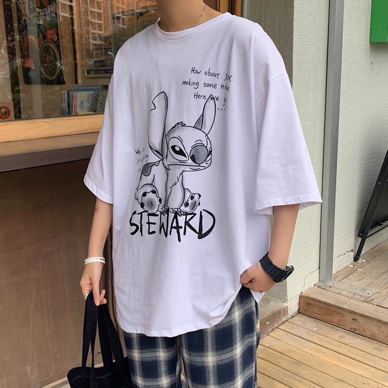 [Mã WASKT410K giảm 10K đơn 50K] Áo thun tay lỡ unisex form rộng STEWARD phông nam nữ phong cách ulzzang Wind | BigBuy360 - bigbuy360.vn