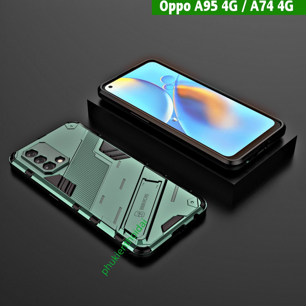 Ốp lưng Oppo A95 4G Iron Man Ver 2 chống sốc chống va đập mạnh giá đỡ mặt lưng