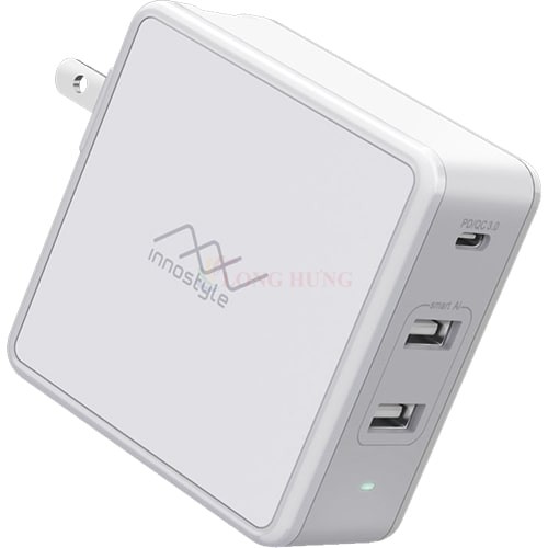 Sạc đa cổng Innostyle Gomax Plus 2USB 1Type-C PD73W IC73-3PD - Hàng chính hãng - Thiết kê nhỏ gọn 2USB và 1Type-C