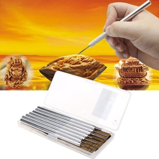 7Pcs  Carving  Tools Set Mini Walnut Engraving Aluminum Engraver Supply