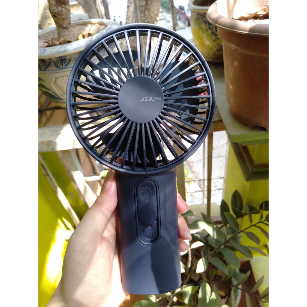 Quạt mini cầm tay phun sương tạo ẩm 2 in 1 Jisulife F9- PIN TỚI 20H- HÀNG CHÍNH HÃNG
