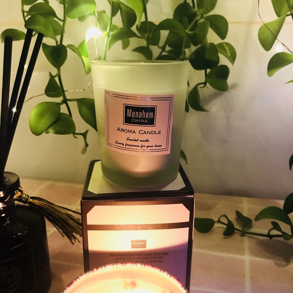 Nến thơm thư giãn không khói, trang trí decor cao cấp Aroma Menahem - NgocThi Store