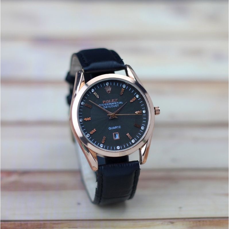 Đồng Hồ Rolex Dây Da Cho Nam Nữ
