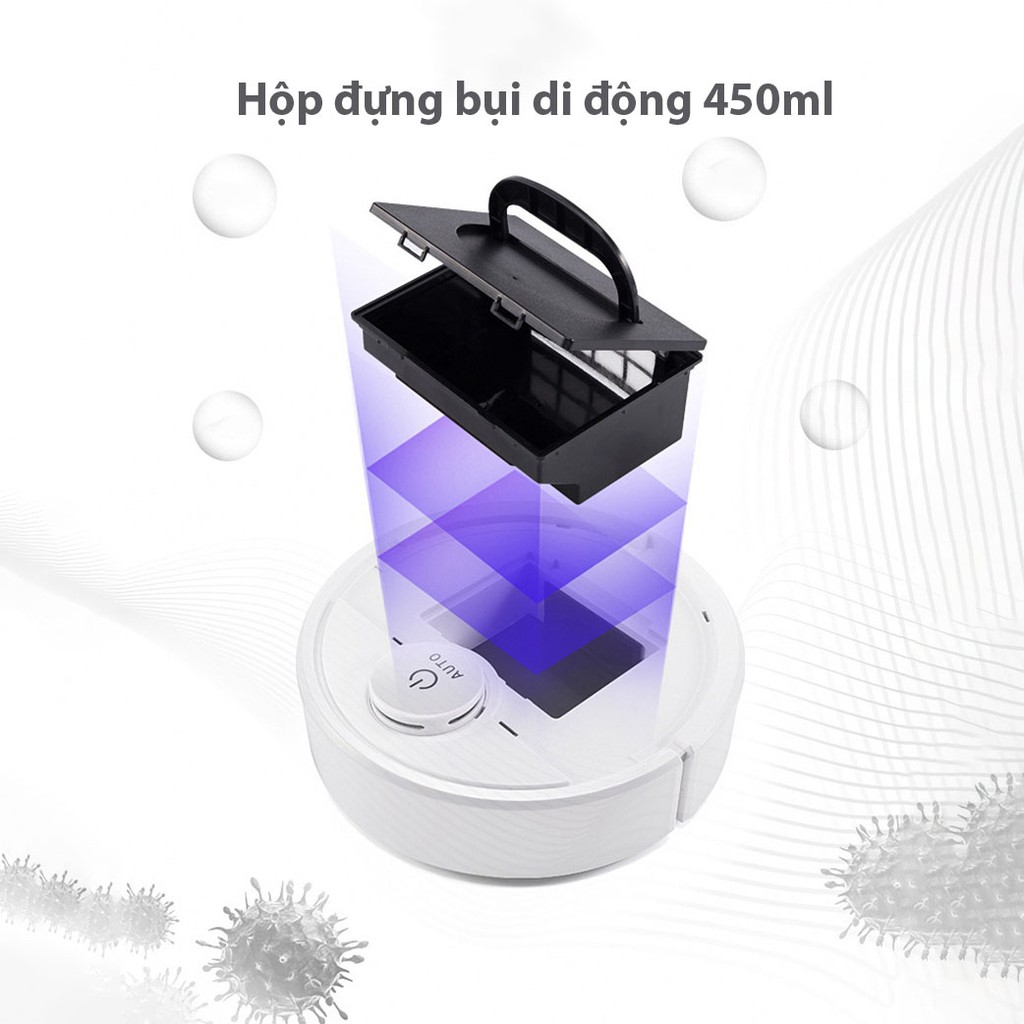 Robot hút bụi lau nhà thông minh ES06 điều kiển bằng APP pin 3000 mah - AKIO Mart