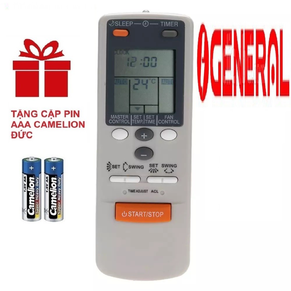 Remote máy lạnh GENERAL mẫu 2 - Điều khiển điều hòa GENERAL (SLEEP)