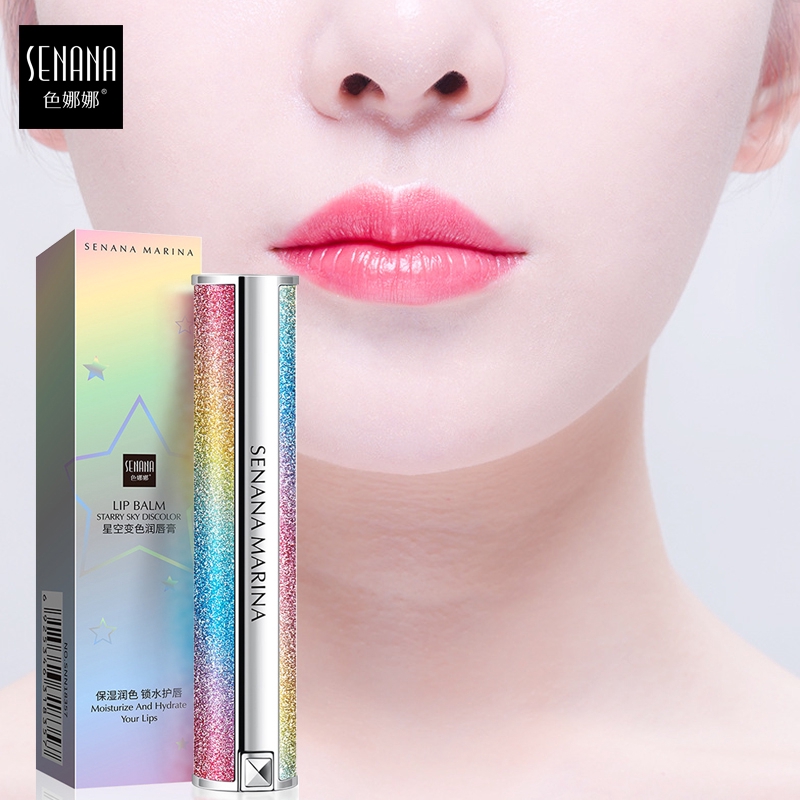 SENANA Starry sky Discoloration Lipstick Moisturizing Nourishing Lip Balm Long-lasting  Improve peel Lip care make up