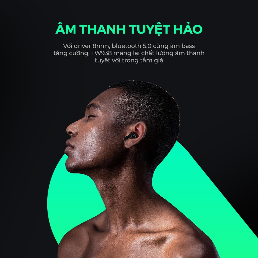 Tai Nghe Gaming True Wireless Havit TW938, Độ Trễ 50Ms, Bluetooth 5.0, Pin 5h, Chạm Cảm