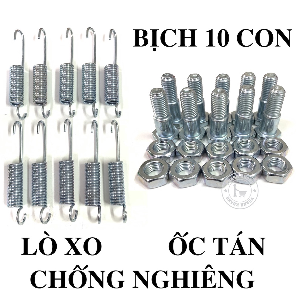 phụ kiện chống nghiêng (bịch 10) lò xo,ốc tán cứng cáp bền,sài ổn giá tốt SLN19