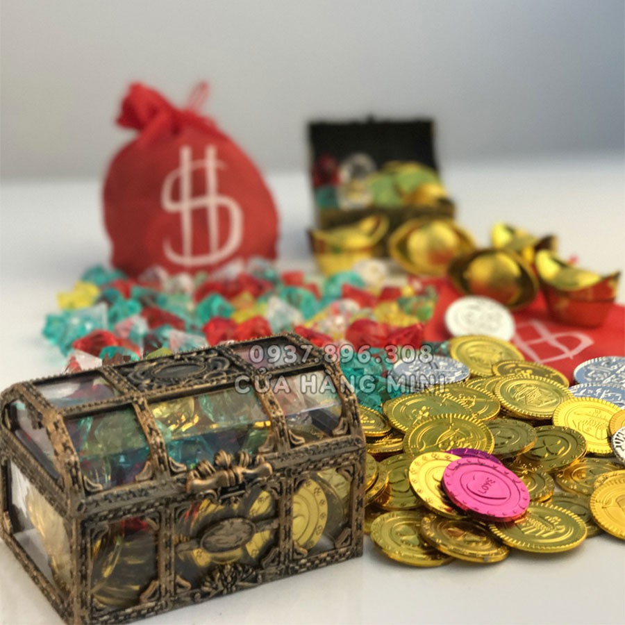 Rương Kẹo Socola Đồng Tiền Vàng Choc Coin