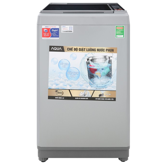 MIỄN PHÍ CÔNG LẮP ĐẶT - S80CT Máy giặt Aqua 8 Kg AQW-S80CT