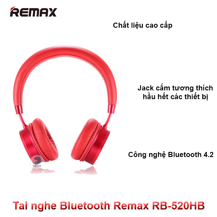 Tai nghe Bluetooth Chụp Tai Remax RB-520HB- Bảo Hành Toàn Quốc