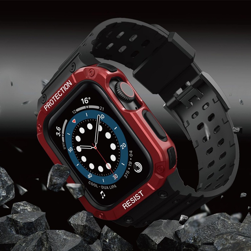 Ốp bảo vệ đồng hồ jansin thích hợp cho Apple Watch Band 8 45mm 41mm 44mm 40mm 42mm 38mm iwatch series 8 7 6 SE 5 4 3