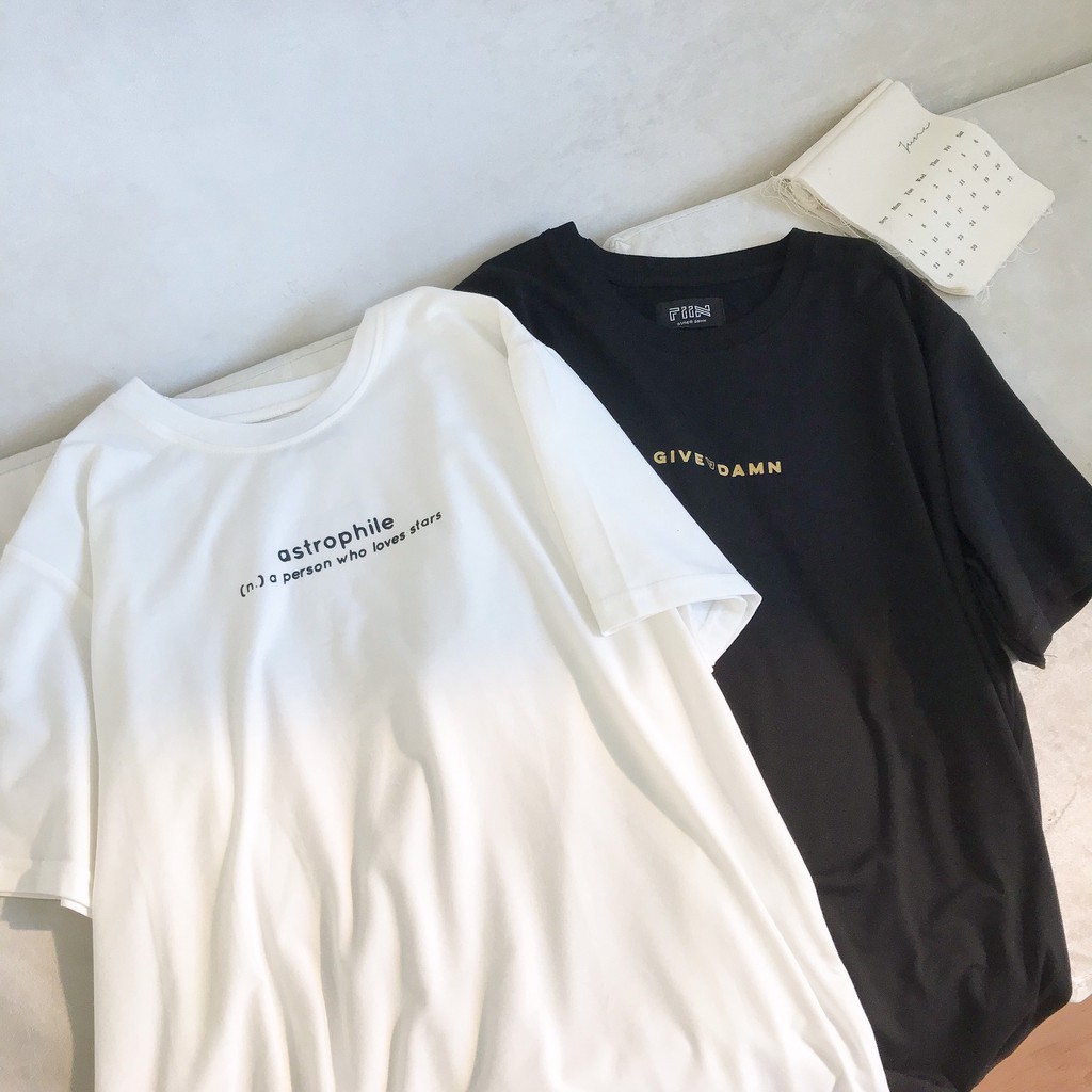 Áo thun tay lỡ form rộng in chữ Astrophile Unisex - Made by Fiin