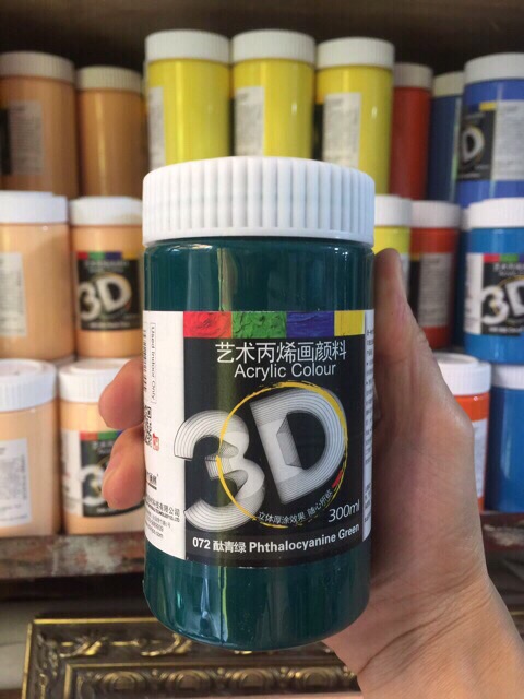 Màu vẽ 3D Acrylic 300ml( có video, ảnh thật)