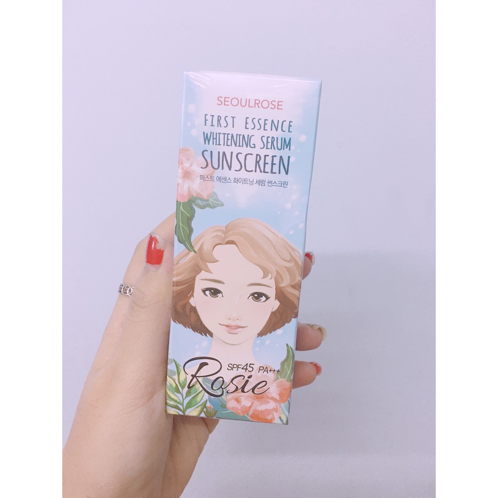 Kem Chống Nắng Seoulrose Rosie First Essence Whitening Serum Suncreen Spff45 Pa+++