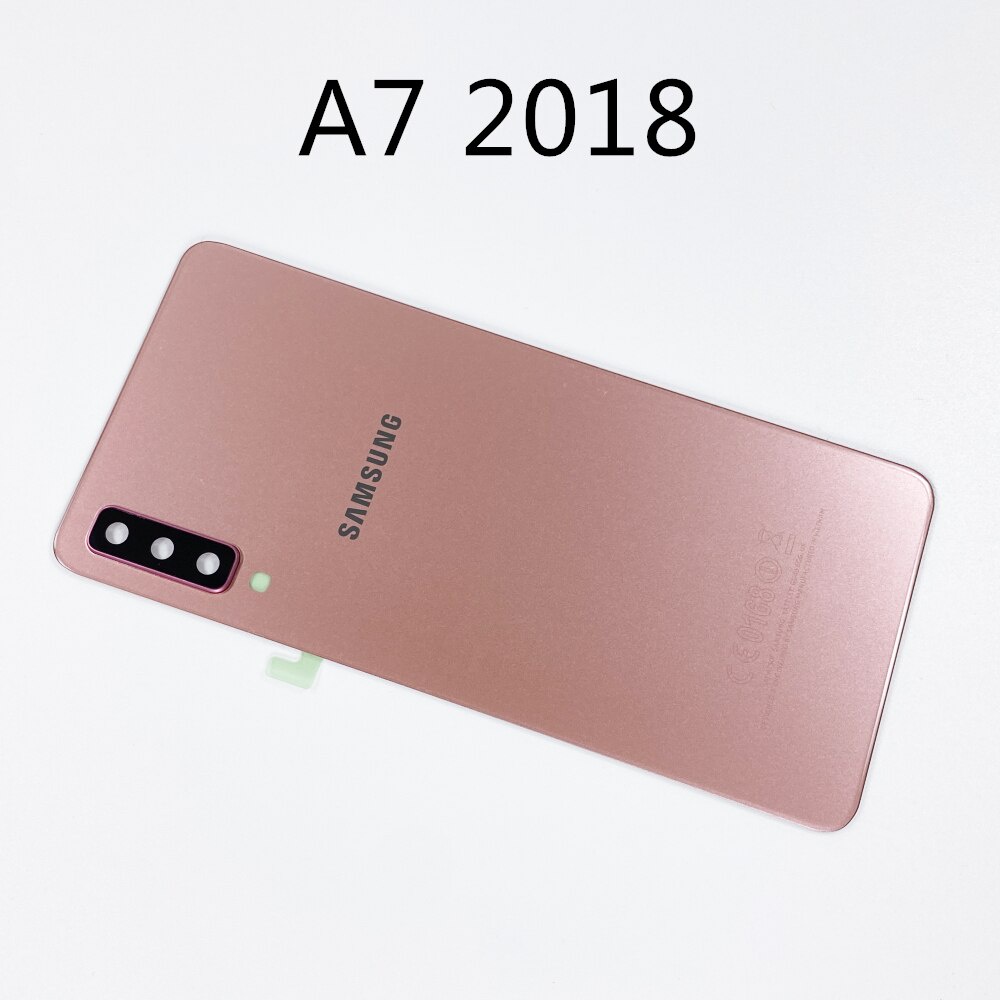 Sunsung Galaxy A7 2018 A750 SM-A750F A750FN A750GN-DS Mặt Sau Kính Pin Cửa Sau Vỏ Có Ống Kính Máy Ảnh