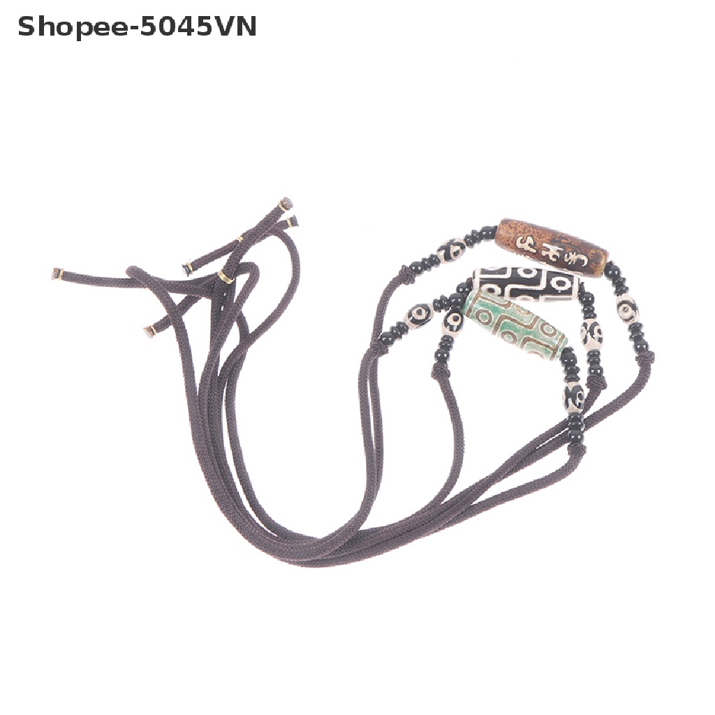 Vòng cổ mặt hình chín mắt phong cách Tây Tạng đơn giản thời trang dành cho nam và nữ